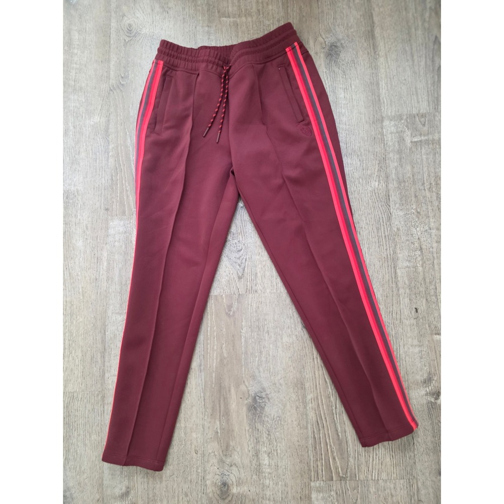 Goal‎ Five Track Pants Womens Small Burgundy  Side Stripe Athletic Sport